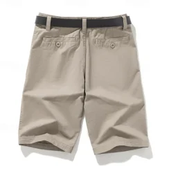 Men's Dress Shorts Work Shorts Zipper Buttons Pocket Plain Comfort Breathable Short Outdoor Vacation Sport Casual Black Army Green