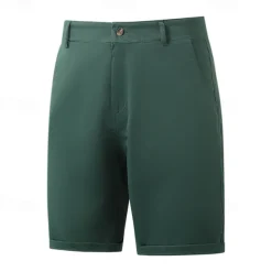 Men's Dress Shorts Work Shorts Golf Shorts Pocket Plain Comfort Breathable Knee Length Outdoor Business Sports Casual Black White