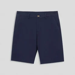 Men's Dress Shorts Zipper Pocket Solid Color Breathable Knee Length Formal Office Chic & Modern Formal White Navy Blue Micro-elastic