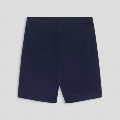 Men's Dress Shorts Zipper Pocket Solid Color Breathable Knee Length Formal Office Chic & Modern Formal White Navy Blue Micro-elastic