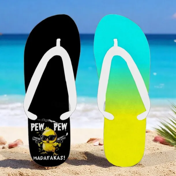 Men's Duck Printed Flip Flops – Fun & Casual Style for Beach Walks, Outdoor Summer Parties & Poolside Lounging