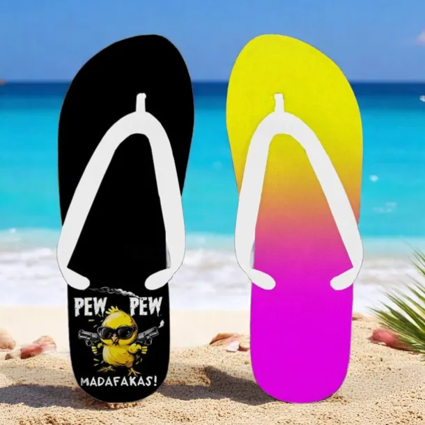 Men's Duck Printed Flip Flops – Fun & Casual Style for Beach Walks, Outdoor Summer Parties & Poolside Lounging