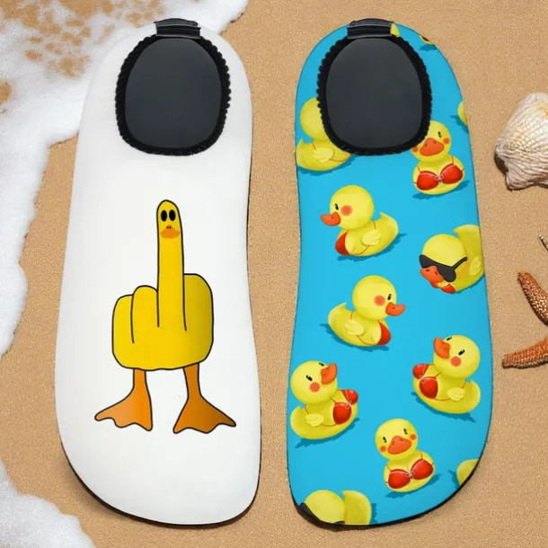 Men's Duck Printed Water Shoes – Waterproof & Comfortable Style for Men in Water - based Activities, Beach Volleyball & River Walks