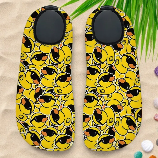 Men's Duck Printed Water Shoes – Waterproof & Comfortable Style for Men in Water - based Activities, Beach Volleyball & River Walks