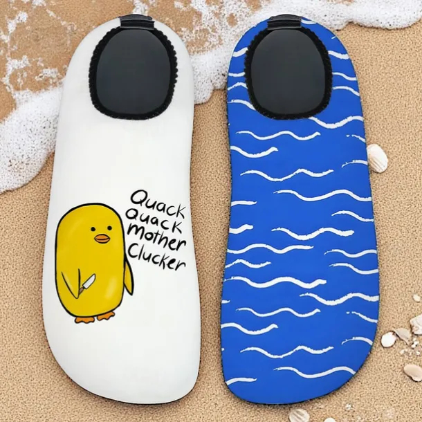 Men's Duck Printed Water Shoes – Waterproof & Comfortable Style for Men in Water - based Activities, Beach Volleyball & River Walks