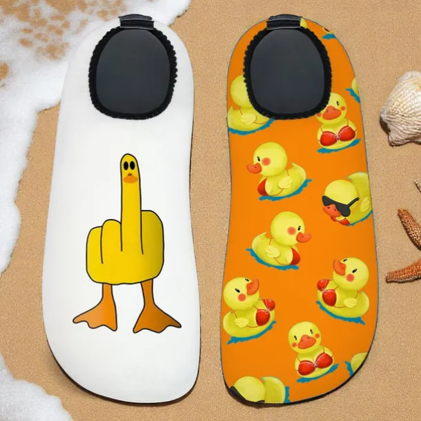 Men's Duck Printed Water Shoes – Waterproof & Comfortable Style for Men in Water - based Activities, Beach Volleyball & River Walks