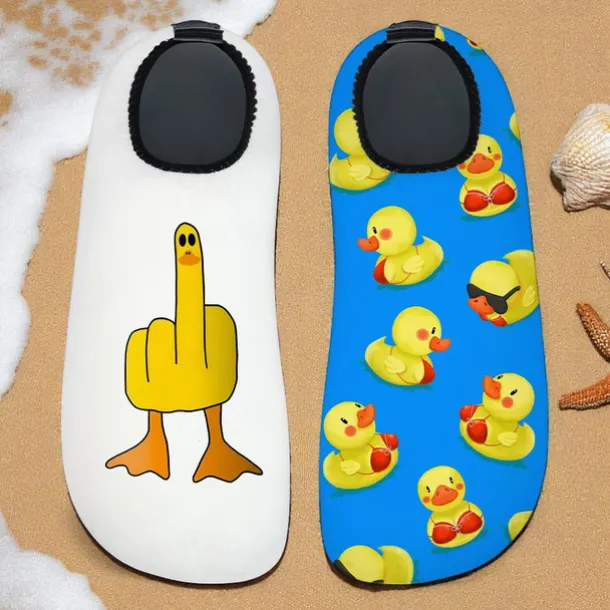 Men's Duck Printed Water Shoes – Waterproof & Comfortable Style for Men in Water - based Activities, Beach Volleyball & River Walks