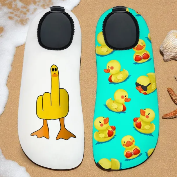 Men's Duck Printed Water Shoes – Waterproof & Comfortable Style for Men in Water - based Activities, Beach Volleyball & River Walks