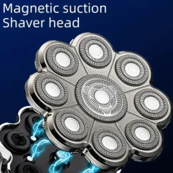 Men's electric razor Detachable head shaver Waterproof shaver Magnetic suction hair clipper Nose trimmer