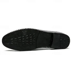 Men's Elegant Houndstooth Loafers with Tassel - Perfect for Weddings and Parties