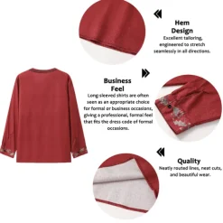 Men's Ethnic Shirt Linen Shirt Long Sleeve Fashion Streetwear Designer Outdoor Daily Going out Spring & Summer Stand Collar Print Yellow Light Green Pink Red Navy Blue