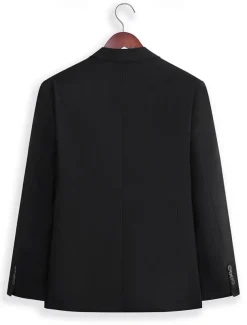 Men's Fall Wedding Party Suits Peaked Lapel Black Fashion Formal Solid Colored Standard Fit 2 Piece Single Breasted One-button