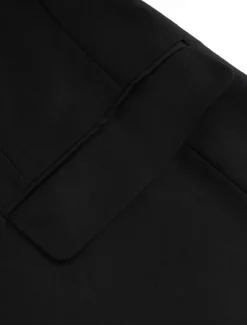 Men's Fall Wedding Party Suits Peaked Lapel Black Fashion Formal Solid Colored Standard Fit 2 Piece Single Breasted One-button