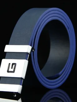 Men's Faux Leather Belt Casual Belt Black Blue Faux Leather leatherette Fashion Party Work Solid Color Office / Career Daily Wear