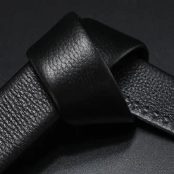 Men's Faux Leather Belt Dress Belt Ratchet Belt Casual Belt Box Buckle Black Navy Blue Faux Leather Fashion Business Formal Party Work Daily