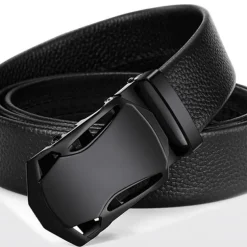 Men's Faux Leather Belt Dress Belt Ratchet Belt Casual Belt Box Buckle Black Navy Blue Faux Leather Fashion Business Formal Party Work Daily