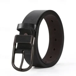 Men's Faux Leather Belt PU Belt Black 1# Black 2# Alloy Plain Daily Wear Going out Weekend