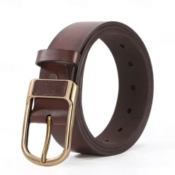 Men's Faux Leather Belt PU Belt Black 1# Black 2# Alloy Plain Daily Wear Going out Weekend