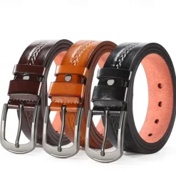 Men's Faux Leather Belt PU Belt Black Camel Alloy Plain Daily Wear Going out Weekend