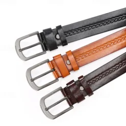 Men's Faux Leather Belt PU Belt Black Camel Alloy Plain Daily Wear Going out Weekend