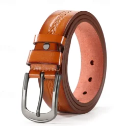 Men's Faux Leather Belt PU Belt Black Camel Alloy Plain Daily Wear Going out Weekend