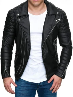 Men's Faux Leather Jacket Transition Jacket Biker Jacket Motorcycle Jacket Vacation Daily Windproof Warm Pocket Fall & Winter Plain Fashion Classic Lapel Regular Faux Leather Black Red Coffee Jacket