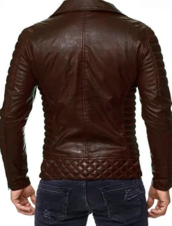 Men's Faux Leather Jacket Transition Jacket Biker Jacket Motorcycle Jacket Vacation Daily Windproof Warm Pocket Fall & Winter Plain Fashion Classic Lapel Regular Faux Leather Black Red Coffee Jacket