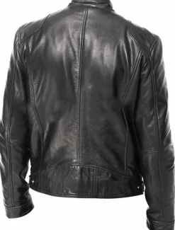 Men's Faux Leather Jacket Transition Jacket Biker Jacket Motorcycle Jacket Daily Thermal Warm Rain Waterproof Fall & Winter Solid Colored Stand Collar Regular Regular Fit Silver Black White Yellow