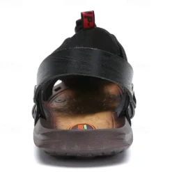 Men's Faux Leather Outdoor Sandals – Breathable Gladiator Design with Adjustable Drawstring for Hiking, Beach and Casual Summer Wear