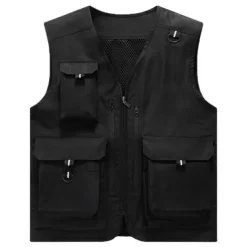 Men's Fishing Vest Hiking Vest Vest / Gilet Top Outdoor Portable Ultra Light (UL) Breathable Lightweight Beige gray Black Yellow Fishing Beach