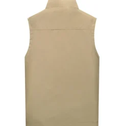 Men's Fishing Vest Hiking Vest Work Vest Sleeveless Vest / Gilet Jacket Top Outdoor Breathable Quick Dry Lightweight Sweat wicking Military color Blue khaki Fishing Climbing Camping / Hiking / Caving