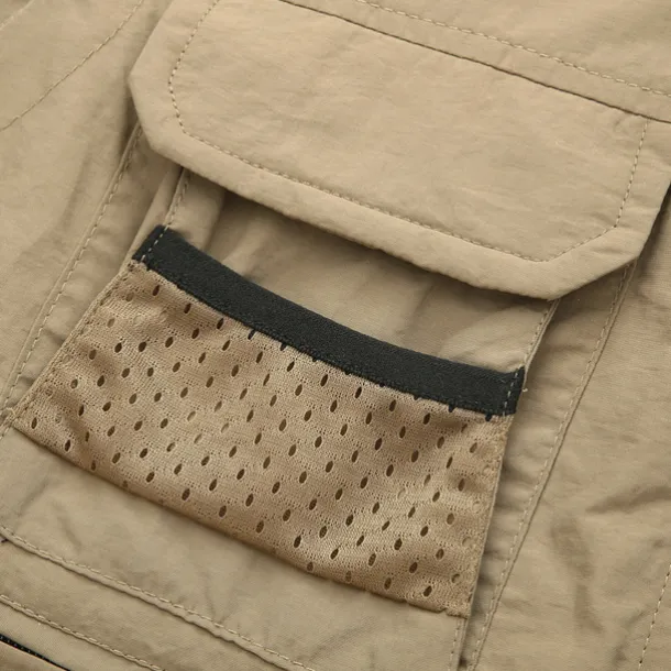 Men's Fishing Vest Hiking Vest Work Vest Sleeveless Vest / Gilet Jacket Top Outdoor Breathable Quick Dry Lightweight Sweat wicking Military color Blue khaki Fishing Climbing Camping / Hiking / Caving