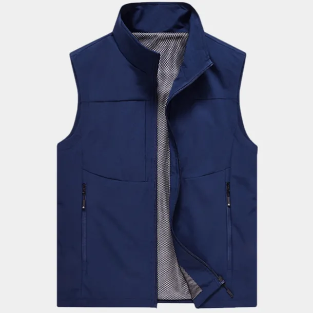 Men's Fishing Vest Hiking Vest Sleeveless Outerwear Top Outdoor Breathable Quick Dry Multi Pockets Lightweight Pocket Buckle Chinlon Black Cream Army Green Work Fishing Climbing