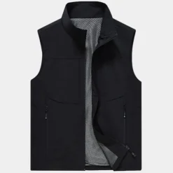 Men's Fishing Vest Hiking Vest Sleeveless Outerwear Top Outdoor Breathable Quick Dry Multi Pockets Lightweight Pocket Buckle Chinlon Black Cream Army Green Work Fishing Climbing