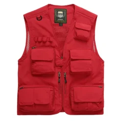 Men's Fishing Vest Hiking Vest Sleeveless Vest / Gilet Top Outdoor Windproof Breathable Quick Dry Lightweight Summer Polyester Sapphire Navy fluorescent yellow Fishing Climbing Camping / Hiking