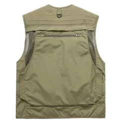 Men's Fishing Vest Hiking Vest Sleeveless Vest / Gilet Top Outdoor Breathable Quick Dry Lightweight Sweat wicking Summer Navy orange Black Fishing Climbing Camping / Hiking / Caving