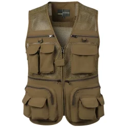 Men's Fishing Vest Hiking Vest Summer Outdoor Lightweight Work Safari Travel Photo Vest with 16 Pockets Breathable Quick Dry Mesh Polyester Orchid Black Light Green Hunting
