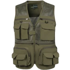 Men's Fishing Vest Hiking Vest Summer Outdoor Lightweight Work Safari Travel Photo Vest with 16 Pockets Breathable Quick Dry Mesh Polyester Orchid Black Light Green Hunting