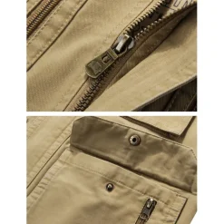 Men's Fishing Vest Hiking Vest Sleeveless Jacket Coat Top Outdoor Breathable Quick Dry Lightweight Sweat wicking Summer Spring Cotton khaki Army Green Fishing Climbing Running