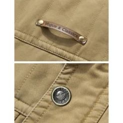 Men's Fishing Vest Hiking Vest Sleeveless Jacket Coat Top Outdoor Breathable Quick Dry Lightweight Sweat wicking Summer Spring Cotton khaki Army Green Fishing Climbing Running