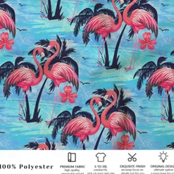 Men's Flamingo Bird Flower / Floral Swim Trunks Swim Shorts Board Shorts Mid Waist Fashion Designer Surfing Holiday Beach Pocket Drawstring Elastic Waist Designer Clothing Apparel