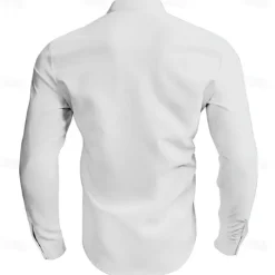 Men's Flamingo Bird Peacock Shirt Linen Shirt Summer Hawaiian Shirt Long Sleeve Casual Vacation Holiday Beach Wear Summer Spring Standing Collar 3D Print Button-Down Pink Blue