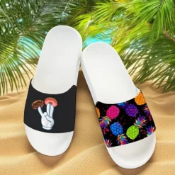 Men's Flamingo Themed Slide Sandals with Colorful Pattern – Casual & Fun Style for Beach, Poolside & Summer Vacations
