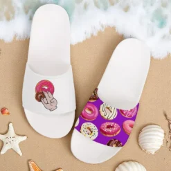 Men's Flamingo Themed Slide Sandals with Colorful Pattern – Casual & Fun Style for Beach, Poolside & Summer Vacations