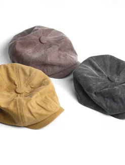 Men's Flat Cap Ascot Hat Newsboy Hat Black khaki Cotton Fashion Casual Street Daily Plain Adjustable Sunscreen Breathable