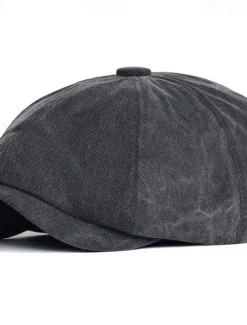 Men's Flat Cap Ascot Hat Newsboy Hat Black khaki Cotton Fashion Casual Street Daily Plain Adjustable Sunscreen Breathable