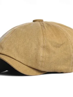 Men's Flat Cap Ascot Hat Newsboy Hat Black khaki Cotton Fashion Casual Street Daily Plain Adjustable Sunscreen Breathable