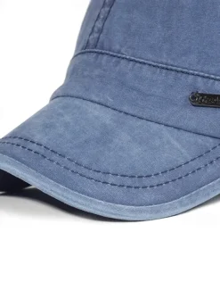 Men's Flat Cap Baseball Cap Sun Hat Trucker Hat Black Blue Cotton Fashion Casual Street Daily Letter Adjustable Sunscreen Breathable