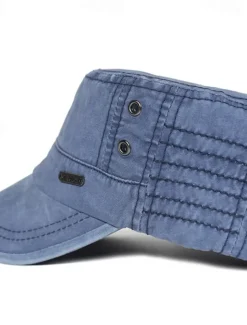 Men's Flat Cap Baseball Cap Sun Hat Trucker Hat Black Blue Cotton Fashion Casual Street Daily Letter Adjustable Sunscreen Breathable