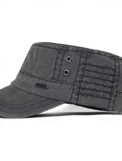 Men's Flat Cap Baseball Cap Sun Hat Trucker Hat Black Blue Cotton Fashion Casual Street Daily Letter Adjustable Sunscreen Breathable